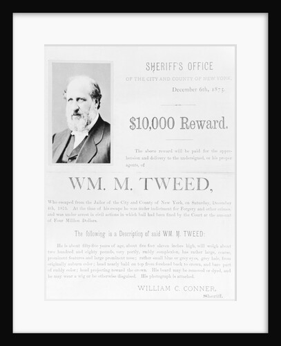 Warrant for William M. Tweed by Anonymous