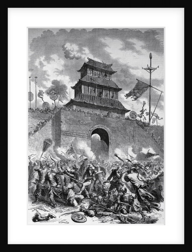 French and English Armies Battling by Anonymous