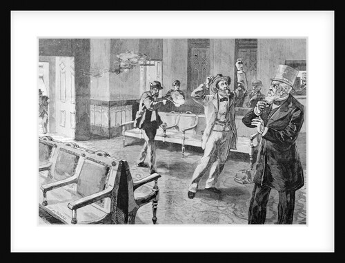 Illustration of President James Garfield's Assassination by Anonymous