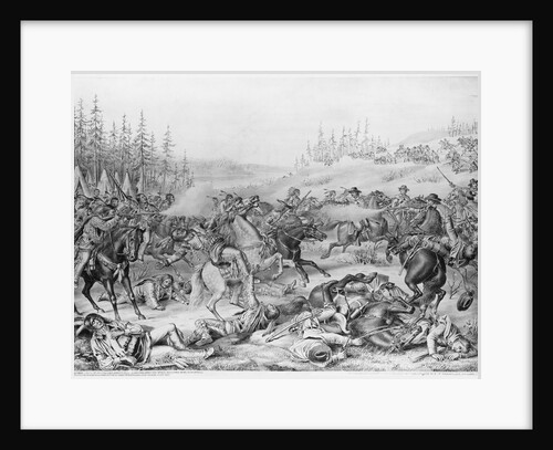 Capture and Death of Sitting Bull Lithograph by Anonymous