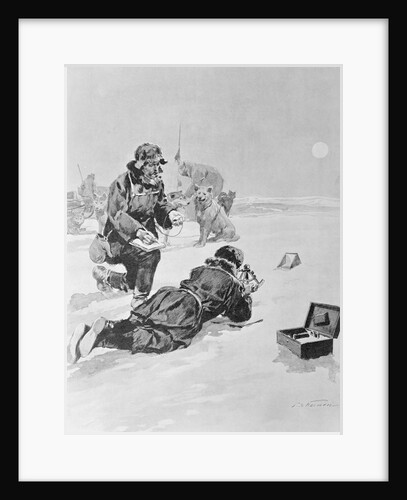 Amudsen and Partner Making Observations by Anonymous