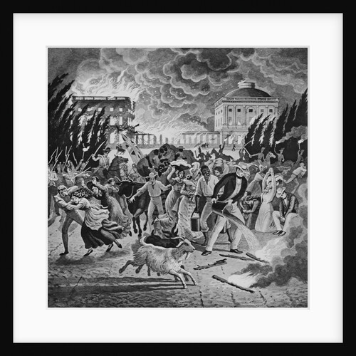 British Burning the White House by Anonymous