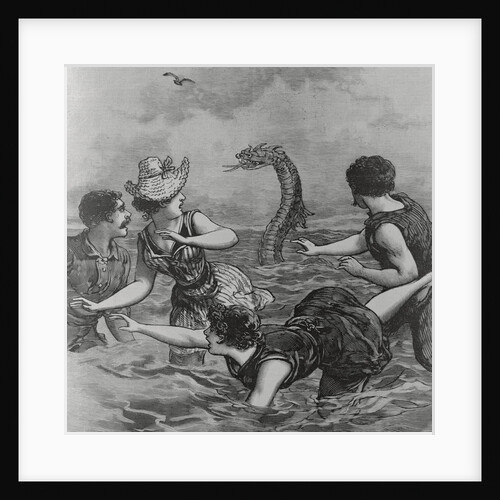Cover with Beach Goers Aghast Due to Sea Reptile by Anonymous