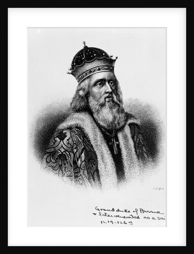 Portrait Engraving of Alexander Novski, Grandduke of Russia by Anonymous