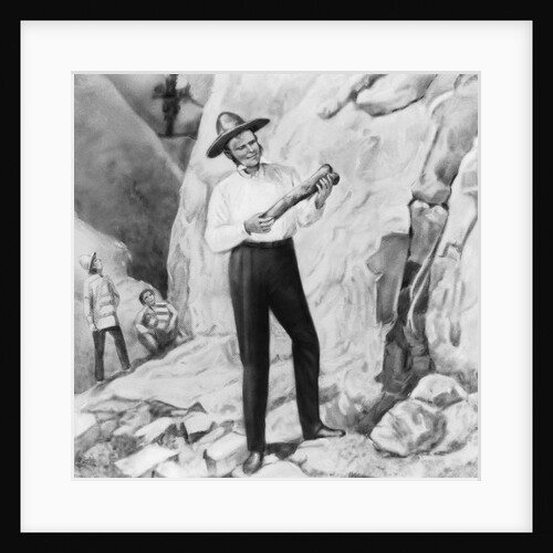 Charles Darwin Posing on South American Excursion by Anonymous