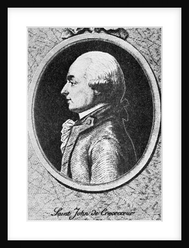 Profile Drawing of Author Saint John Crevecoeur by Anonymous