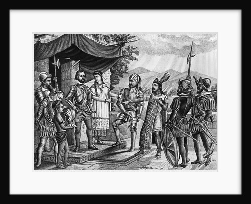 Cuauhtemoc Brought Captive Before Cortez by Anonymous