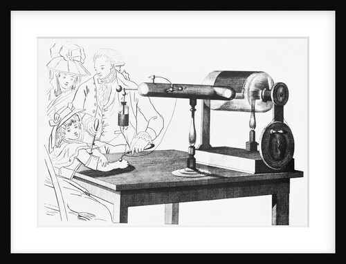 Illustration of Girl Receiving Electrotheraphy by Anonymous
