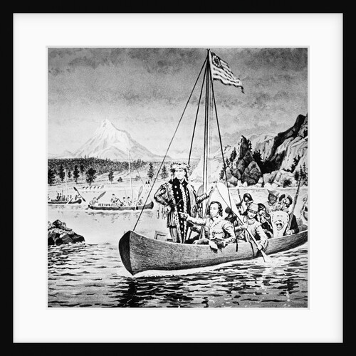 Wash Drawing of Meriwether Lewis and William Clark by Anonymous