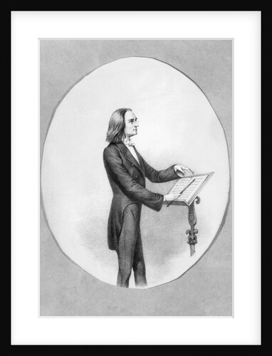 Franz Liszt at Conducting Stand by Anonymous