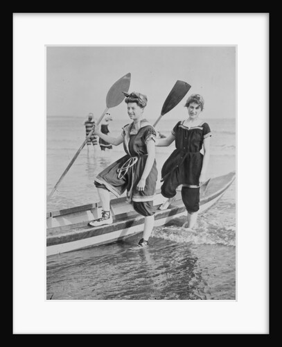 Women with Rowboat by Anonymous