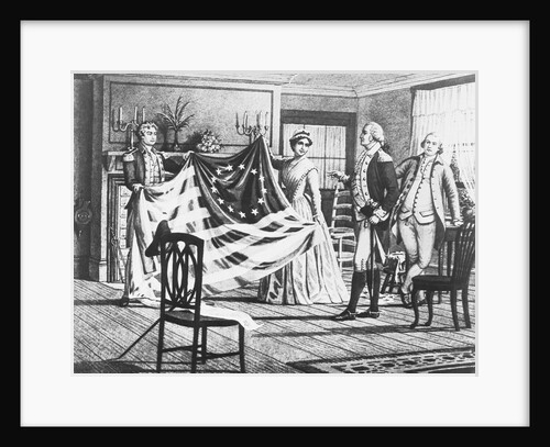 George Washington Viewing Flag by Anonymous