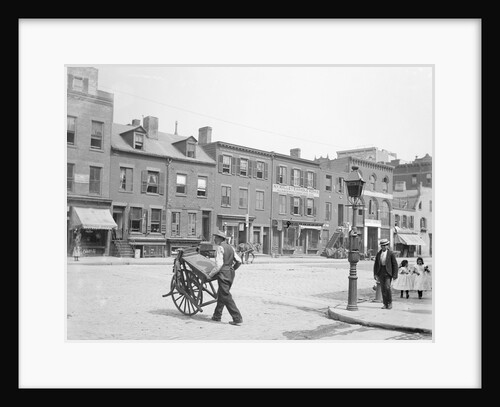 Merchant Walking Across Street by Anonymous