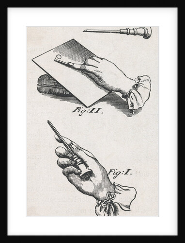 Illustration Demonstrating Xylography Tools and Uses by Anonymous