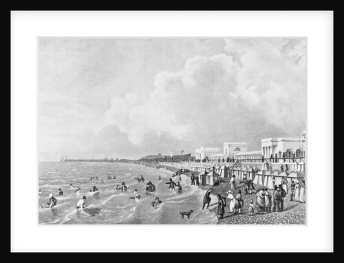 Beach Goers on Beach at French Resort by Anonymous