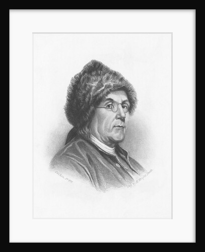 Portrait of Benjamin Franklin Wearing a Fur Hat by Anonymous