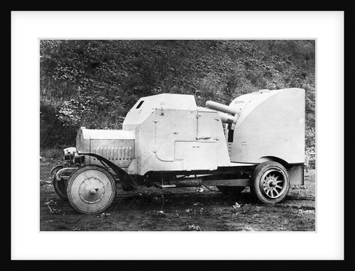 Early German Car with Gun Attachment by Anonymous
