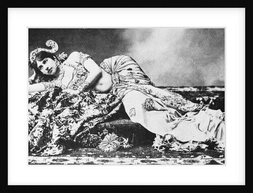 Portrait of Mata Hari Reclining on Her Side by Anonymous
