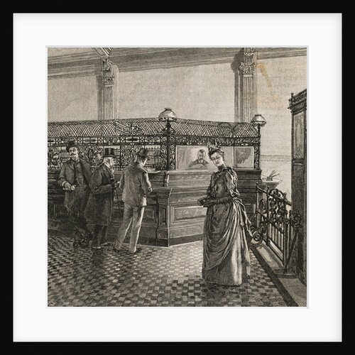 Interior of Early Bank with Customers by Anonymous