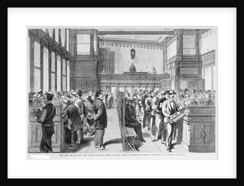 Bank Employees and Messengers at Clearing House by Anonymous