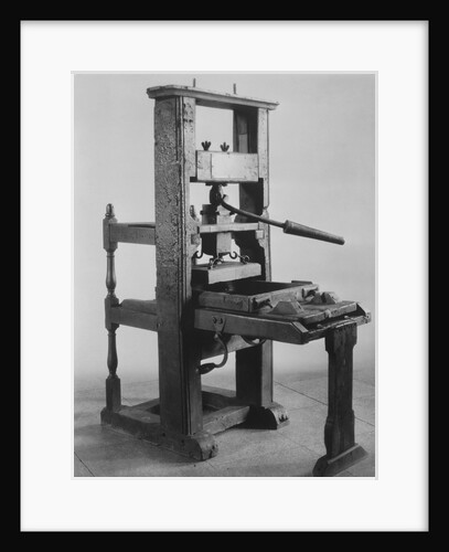 Display of the Franklin Printing Press by Anonymous