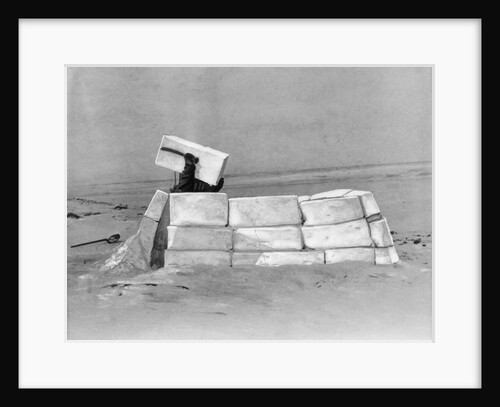 Eskimo Building an Igloo by Anonymous