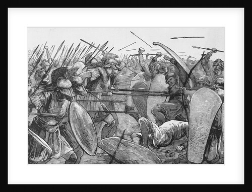 Spartans Engaging in Battle by Anonymous