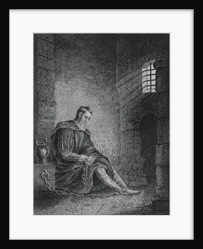 Christopher Columbus with Bowed Head in Jail Cell by Anonymous