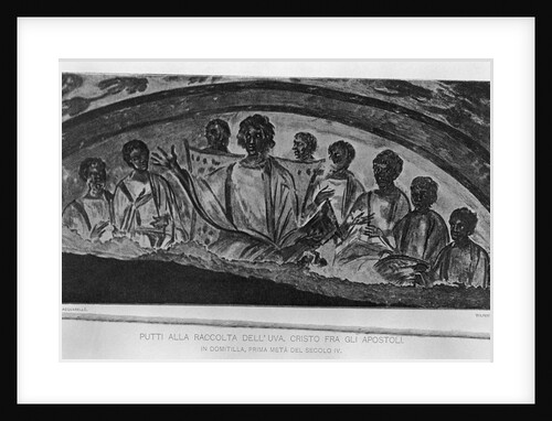 Eucharistic feast, early Christian painting by Anonymous