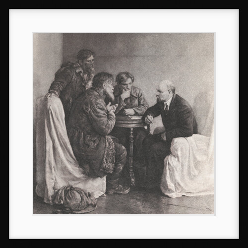 Painting of Vladimir Lenin Speaking to Peasants by V.A. Serov