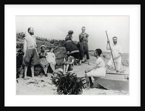 Small Group of Bathers on Beach by Anonymous