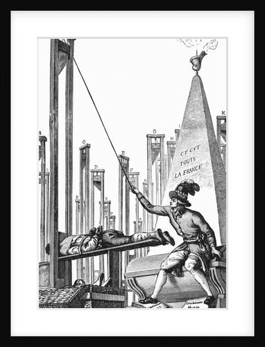 Robespierre Guillotining The Executioner Engraving by Anonymous