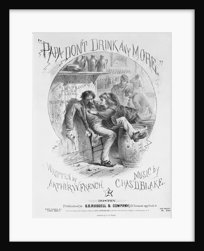 Cartoon Showing Young Girl with Drunken Dad by Anonymous
