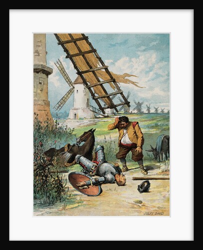 Illustration of Don Quixote and Sancho Panza by Jules David