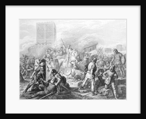 Illustration Depicting Siege of Paris by Normans in 835 by Anonymous
