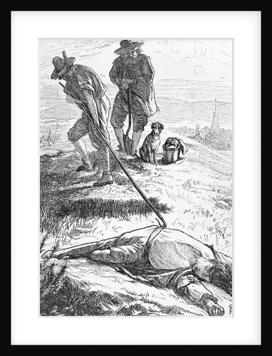 Man Burying Body with London Plague by Anonymous