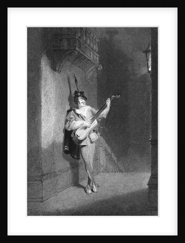 Portrait of Man Serenading by Anonymous