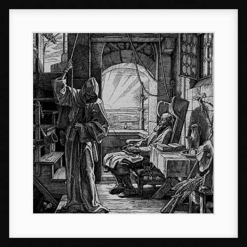 Illustration of a Man Meeting Death in His Personal Abode by Anonymous
