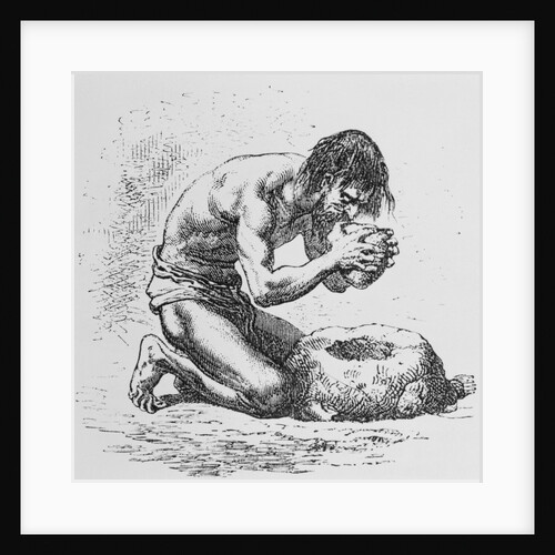 Man Using Mortar and Pestle by Anonymous