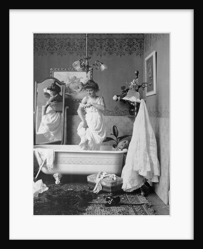 Woman Getting in Bathtub by Anonymous