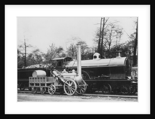 Stephenson Rocket and British Locomotive by Anonymous