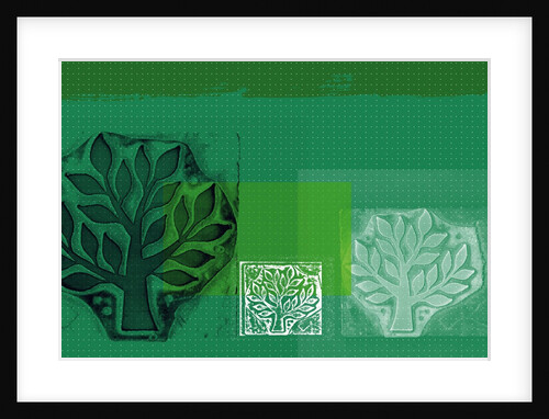 Woodblock Collage of Trees by Anonymous