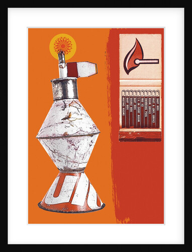 Montage of a Lantern and a Book of Matches by Anonymous