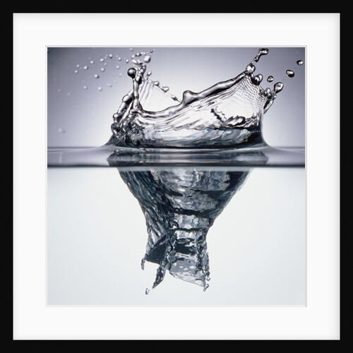 Droplet Penetrating Water's Surface by Anonymous