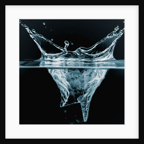 Droplet Penetrating Water's Surface by Anonymous