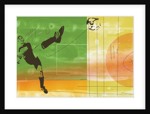 Colorful soccer action by Anonymous