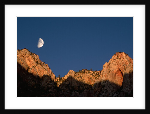 Moon over Streaked Wall Formation by Anonymous
