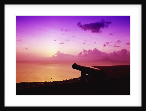 Lone Brimstone Hill Fortress Cannon at Sunset by Anonymous