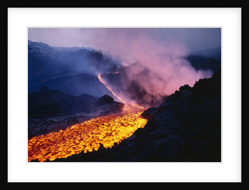 Lava Flowing from Mount Etna by Anonymous