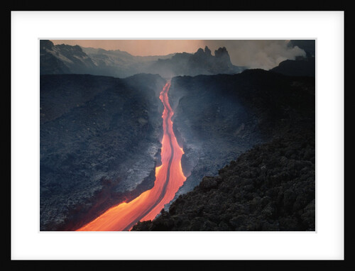 Lava Flowing from Mount Etna by Anonymous